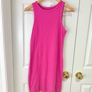 Small Pink Ribbed Dress casual summer comfy A New Day